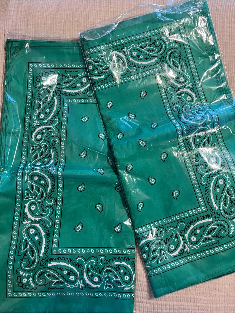 Green Paisley Bandana Scarf